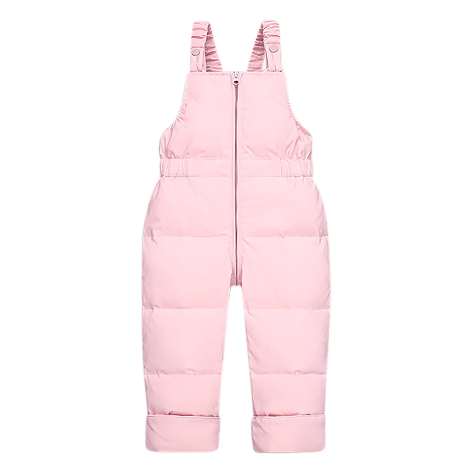 Jinhomg Unisex Baby Winter Snowsuit 2 Piece Toddler Warm Suits 2025 Trendy Windproof Faux Fur Trim Hooded Puffer Coat with Snow Bib Pants Sets Limited Time 90 off Clearance Sale Pink 2 Years