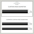 thumbnail image 4 of Exclusive Home Prism 1" Curtain Rod and Coordinating Finial Set, Matte Black, Adjustable 66"-120", 4 of 8
