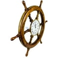 thumbnail image 3 of Nagina International Nautical Handcrafted Wooden Premium Wall Decor Wooden Clock Ship Wheels | Pirate's Accent | Maritime Decorative Time's Clock (36 Inches, Clock Size - 8 Inches), 3 of 5