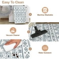 thumbnail image 3 of 3x5 Black Boho Area Rug for Living Room, Washable Kitchen Rugs Non Slip, Ultra Soft Print Distressed Geometric Low-Pile Entry Throw Carpet for Bedroom Nursery Dorm Decor, 3 of 5