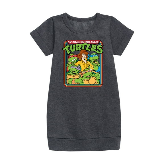 Teenage Mutant Ninja Turtles - Retro Group April - Toddler & Youth Girls Fleece Dress