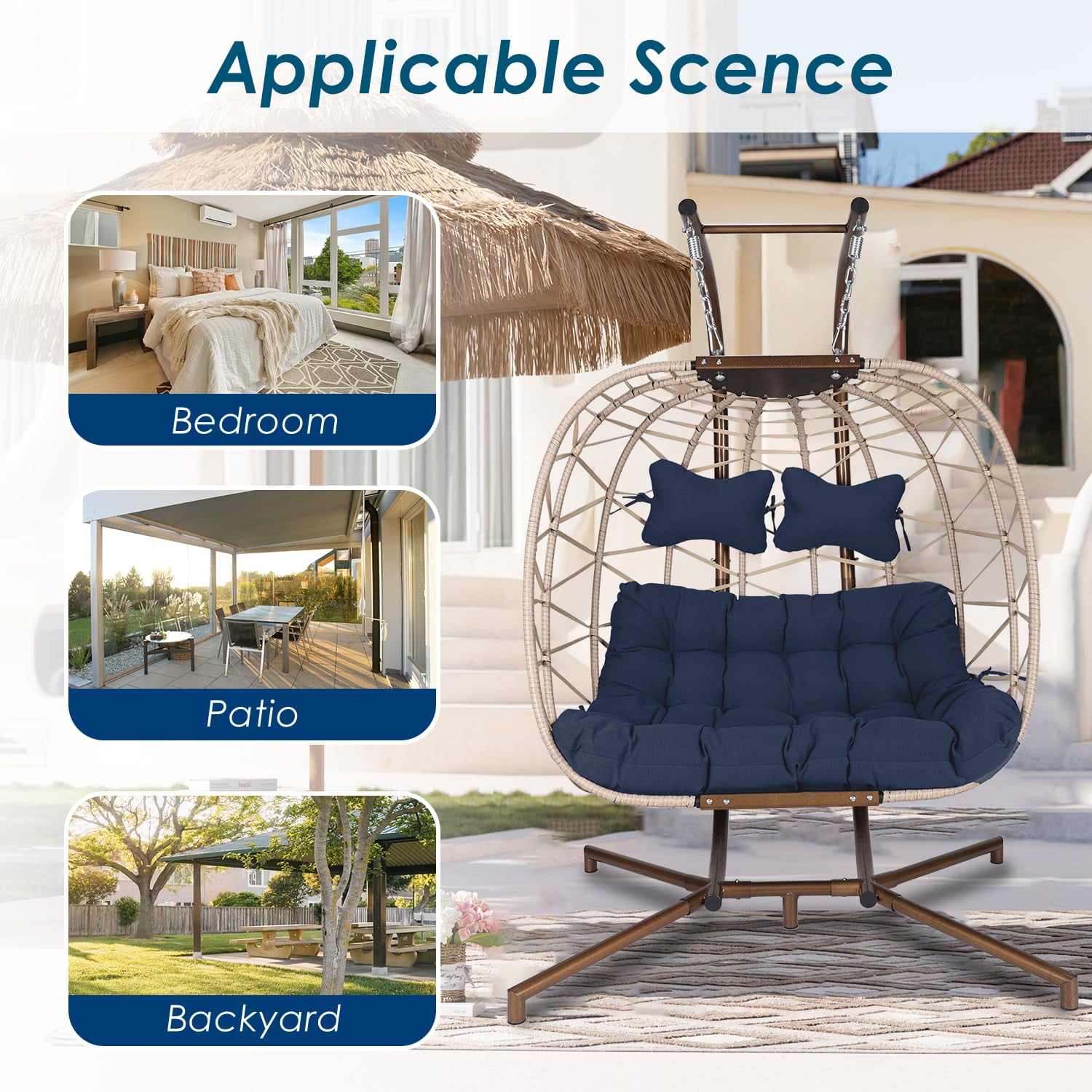 Hanging egg chair with stand sam's club hotsell