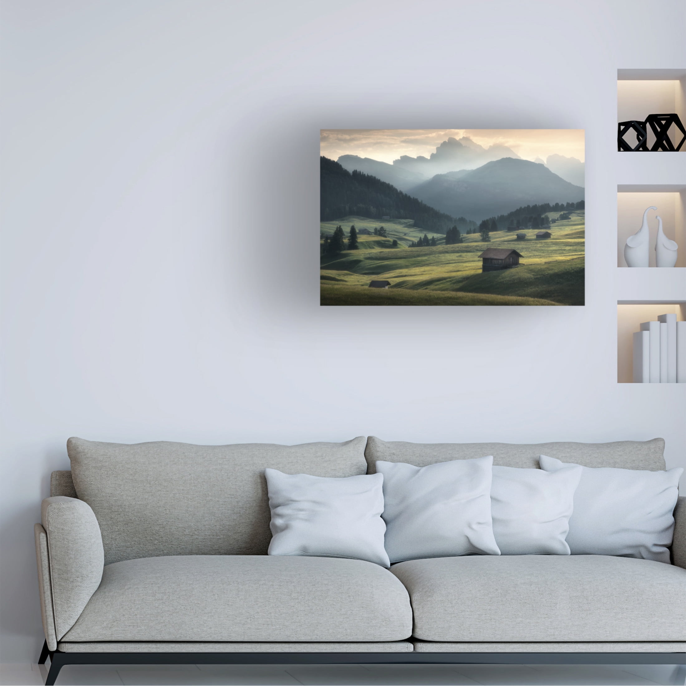 Canvas Wall Art - Zbyszek Nowak 'Seiser Alm' Wall Art for Living Room, Bedroom, or Office D?cor by Trademark Fine Art - 47 x 30 Inches
