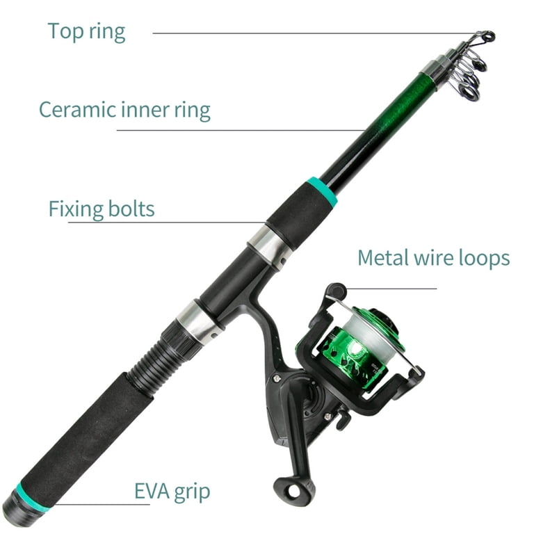 best rated fishing reel for youth beginners Beginner Fishing Set for Kids Teens Fishing Gear Tackles Telescopic Rod  Fishing Reel with Float Baits Hook Landing Net