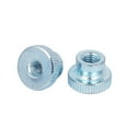thumbnail image 2 of Rosca M4 8mm redondo de acero de alto carbono cabeza moleteadas tuercas de palomilla Azul Plata 20pcs, 2 of 2