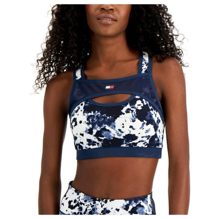 

Tommy Hilfiger Sport Womens Printed Mesh Inset Sports Bra