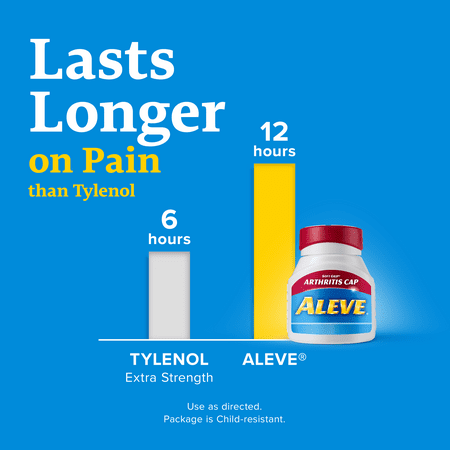 Aleve Soft Grip Arthritis Cap Pain Reliever/Fever Reducer Naproxen Sodium Caplets, 220 mg, 150 ct
