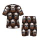thumbnail image 1 of Balery Butterfly Skull Conjunto de Pijama Infantil de Manga Corta con Estampado – Ropa de Dormir de Algodón Suave-Large, 1 of 6