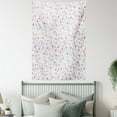 thumbnail image 4 of Pastel Tapestry, Various Cosmetics and Beauty Product Sketches with Pink Hearts Pattern, Wall Hanging for Bedroom Living Room Dorm Decor, 40W X 60L Inches, Pale Grey and Multicolor, by Ambesonne, 4 of 5