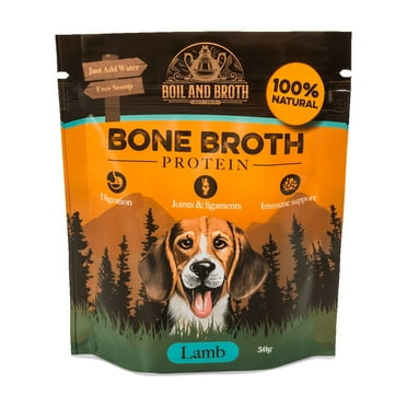 Dehydrated Lamb Broth for Dogs | Makes 34 oz | Premium Broth | Topper | Made in the UK | Joint & Ligament | Gut Health | Immune Support | Backed By Science
