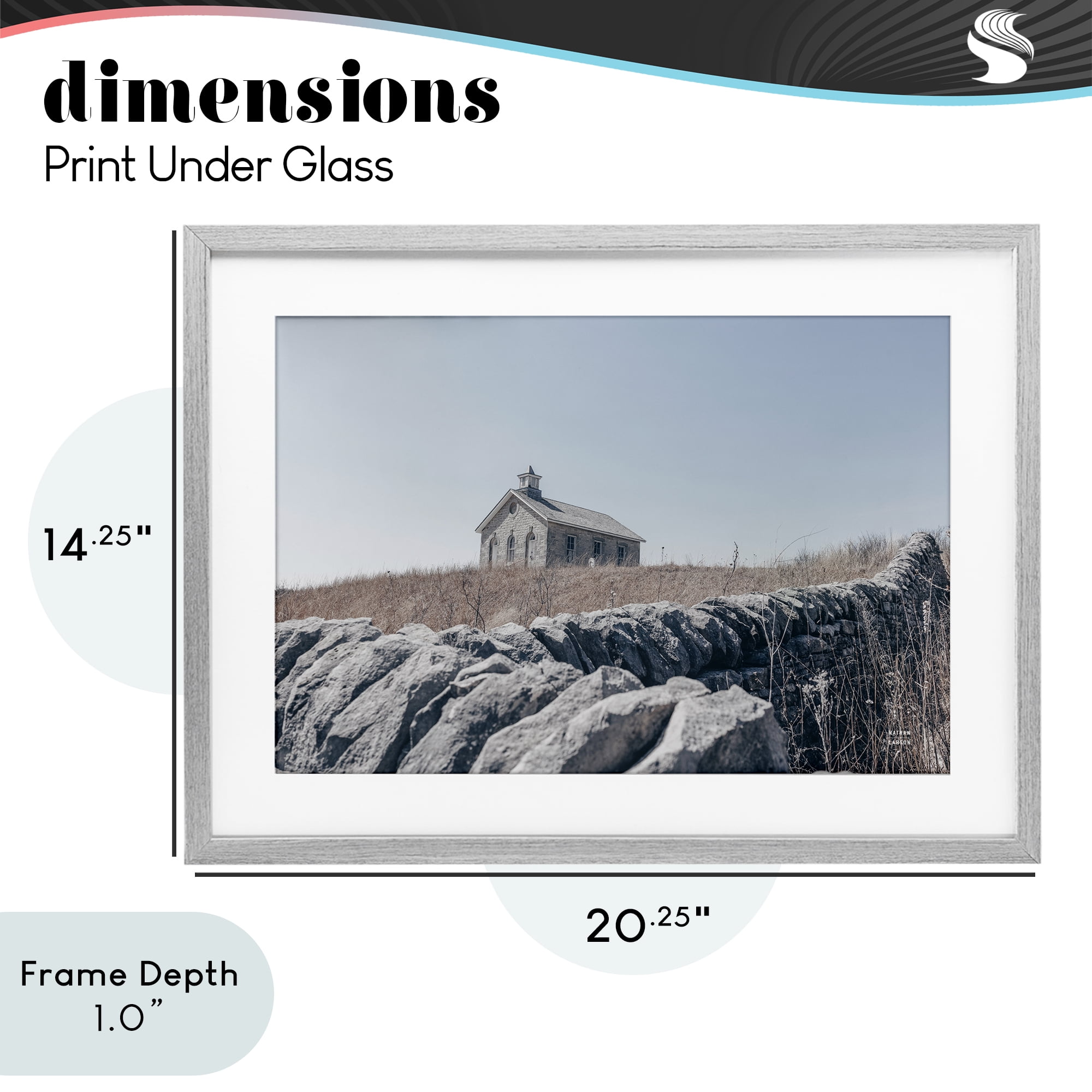 Stupell Industries One Room Schoolhouse Gray Framed Print Under Glass, design by Nathan Larson