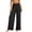 Black, variant on Womens Star Print High Waist Wide Leg Loungewear Pants Elastic Waist with Scalloped Hem Loose Fit Soft Breathable Casual Full Length Sleep Bottoms