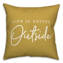 Creative Products Better Outside Yellow 16 x 16 Indoor / Outdoor Pillow