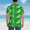 thumbnail image 4 of Sikiie Vegetables Print Men's Hawaiian Shirt, Summer Beach Button Pocket Short Sleeve T-Shirt,X-Large, 4 of 7