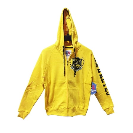 Iowa Hawkeyes Yellow Full Zip Hoodie w/ Bling Logo Design Size