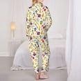 thumbnail image 6 of Goofa Vegetable Printed Women’s 2 Piece Pajama Set Super,Pajamas Women's Long Sleeve Sleepwear Soft Button Down Loungewear Pjs Lounge Set Nightwear-X-Large, 6 of 9
