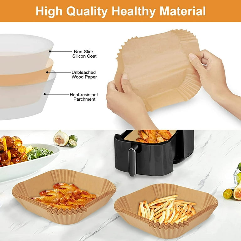 Air Fryer Liners, Air Fryer Disposable Paper Liner Square, Non-Stick Parchment  Paper, Food Grade Parchment Paper and Baking Paper, Waterproof and Oil  Proof, For Air Fryer Baking Roasting - Yahoo Shopping