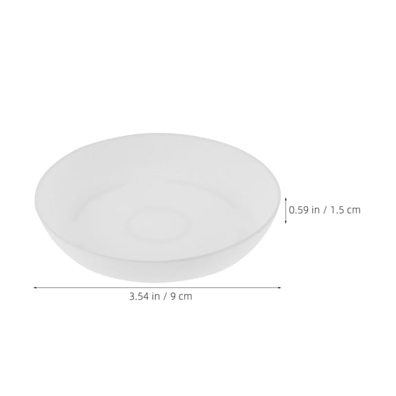 OULII 10Pcs Round Plastic Flower Pot Holder For Indoor Gardening Easy Mobility White