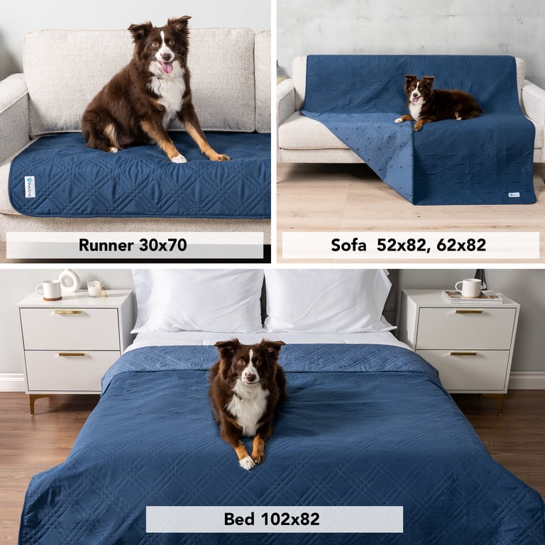 PetAmi Waterproof Couch Cover, 30x70 Inch Blue photo 4