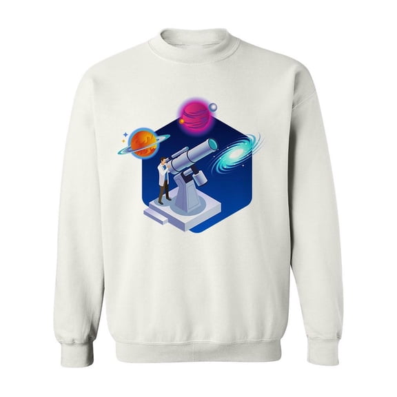 Observing The Planets Sweatshirt Men -Image by Shutterstock, Male Large