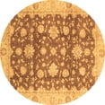 thumbnail image 1 of Ahgly Company Indoor Round Oriental Brown Traditional Area Rugs, 4' Round, 1 of 4
