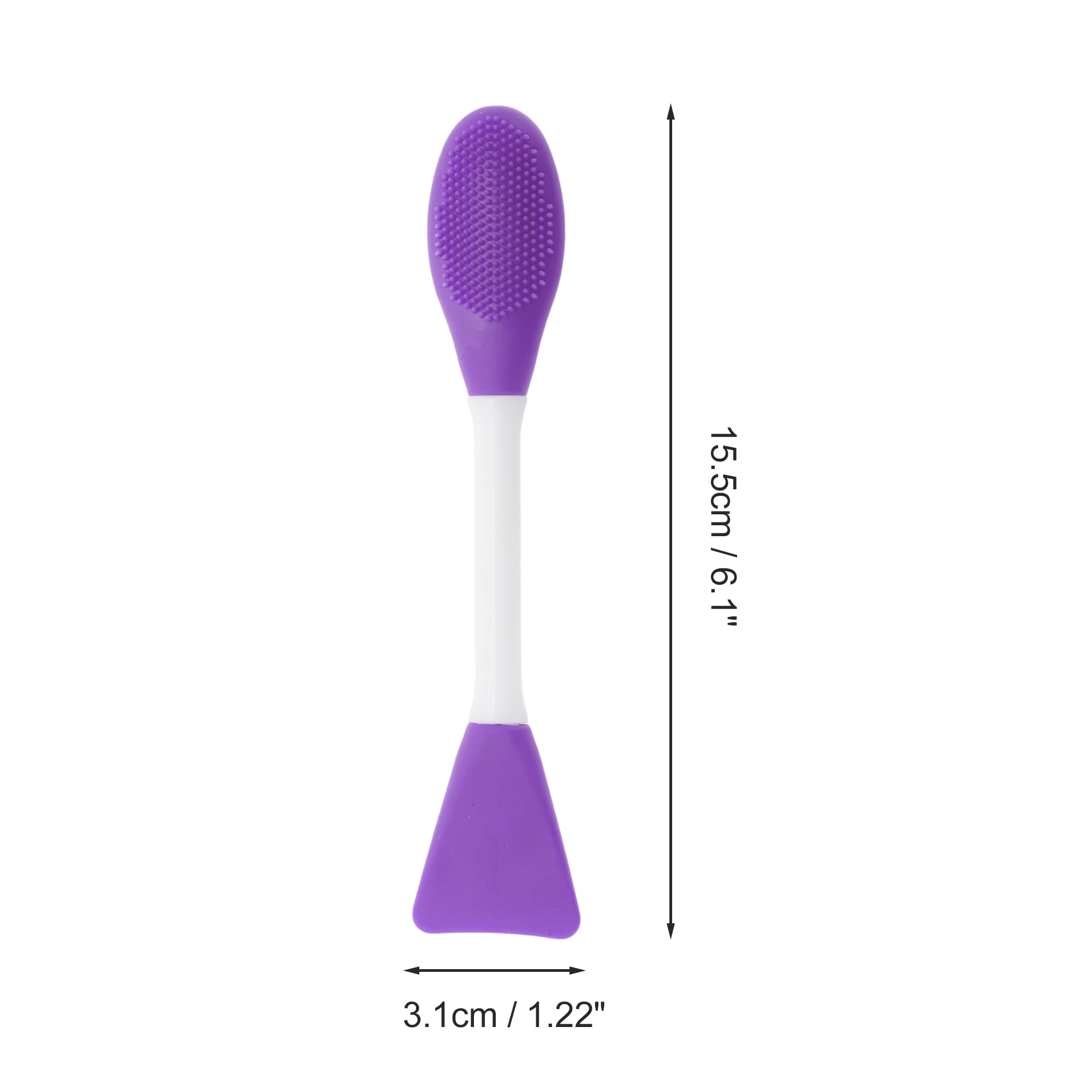 Unique Bargains Smooth Double-headed Facial Mask Brush 2 Pcs Purple
