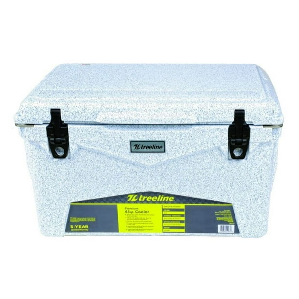 Treeline 2811S752G 45 qt. Premium RotoMolded Cooler, Granite