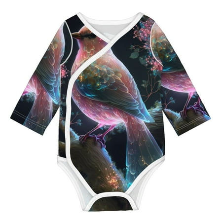 

Disketp Bird 3 Baby Onesies Unisex-Baby Baby Long Sleeve Bodysuit Bodysuits Boys & Girls-3 Months