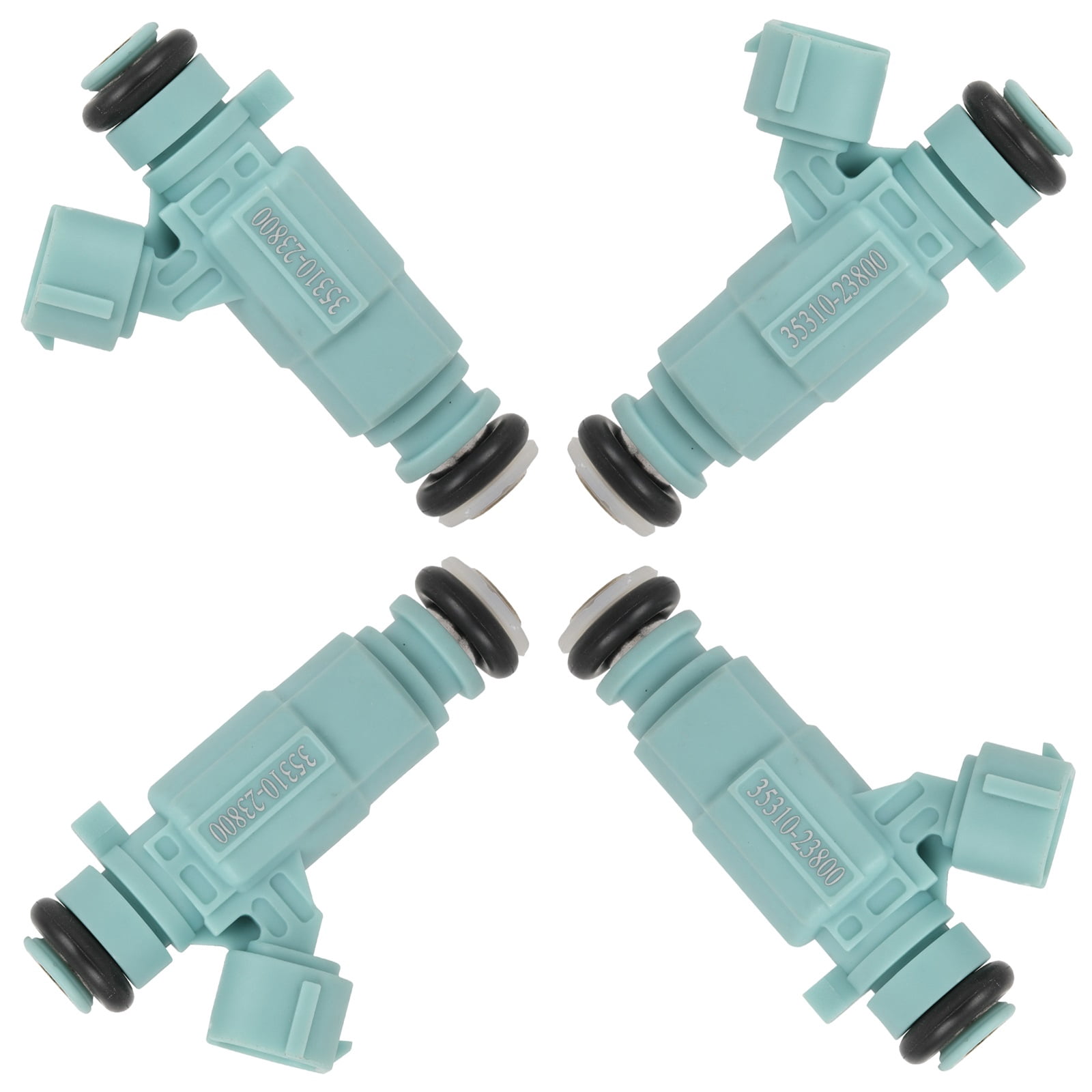 ECCPP FJ1012 4Pcs 12 Holes Fuel Injector Fit for 2006-2012 for Hyundai for Elantra,2010-2011 for Kia for Soul,2007-2009 for Kia for Spectra OEM Part Fuel Injectors Replace 84212345,4000041,3531023800