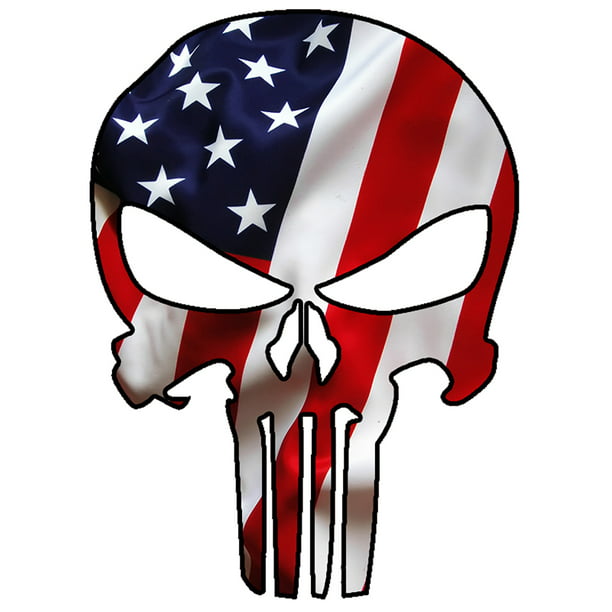 Download Punisher Skull Military American Flag #3 Us Sticker Decal ...