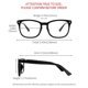 Cyxus Photochromic Anti-Blue Light Square Glasses Black Frame + Transparent to Grey Color Changeable Lenses Sunglasses 8382T01 - image 7 of 10