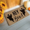 thumbnail image 2 of Evergreen 16 x 28 Inches Hey Boo! Door Mat | Non-Slip Rubber Backing | Dirt catching Natural Coir | Indoor and Outdoor Home Decor, 2 of 6