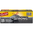 thumbnail image 1 of 2 Pack - Glad Extra Strong Drawstring Large Trash Bags, 30 Gallon, Black 15 ea, 1 of 1