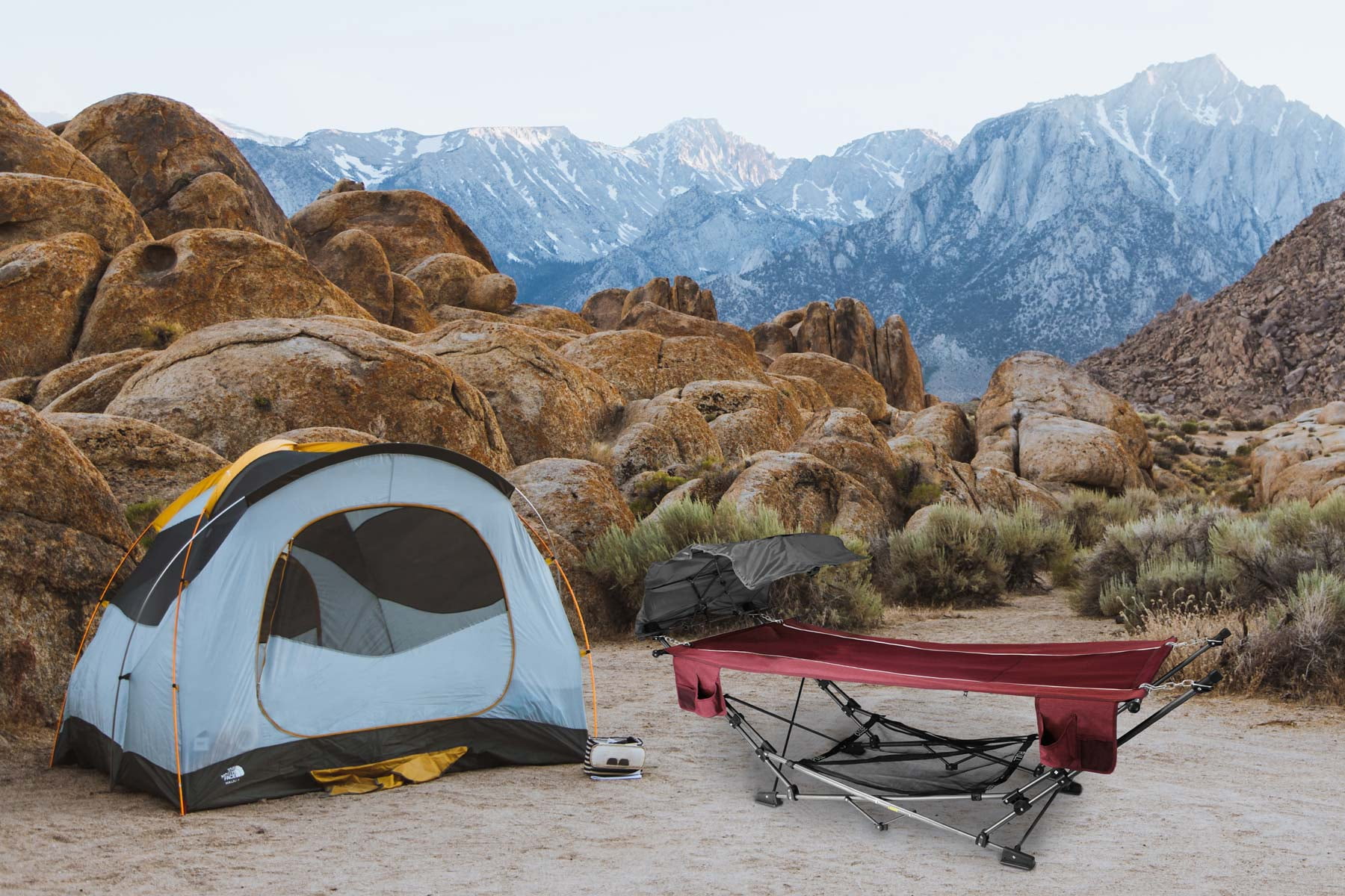 Zenithen Portable & Foldable Red Hammock with Retractable
