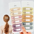 thumbnail image 1 of YOBEYI Pasadores de pelo franceses, 12 piezas, clips grandes con acabado mate para accesorios de peinado, color macarrón que sujeta el cabello grueso perfectamente en su lugar, clips decorativos para, 1 of 5