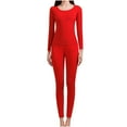 thumbnail image 3 of LSLJS Womens Thermal Underwear Winter Fleece Plus Size Long Sleeve Pajama Sets Comfy Solid Color Slim Set Sleepwear, M-3XL, Gifts for Women, 3 of 4