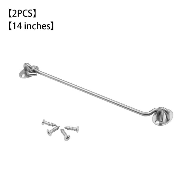 Gancho de cerradura a prueba de viento de acero inoxidable con cierre de ojo de ventana, puerta, ventana, con tornillos de montaje, 14 pulgadas tholdsy HA000882-07