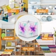 thumbnail image 5 of Cabinet Storage Basket 11.02x11.02x11.02 Inches Storage Box Foldable, Storable and Easy to Assemble ，Open Home Storage Bins ，Closet Storage Bins Dreamy Purple Flowers, 5 of 8