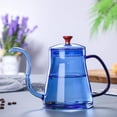 thumbnail image 3 of Hervidor de té de vidrio con cuello de cisne para café de goteo, café y té hechos a mano azul 350ml, 3 of 9