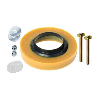 Thrifco 4544020 Toilet Bowl Gasket Wax Ring with Plastic Flange & Bolts for  3 Inch and 4 Inch Waste Lines 