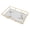 White, variant on BOKYAN Bathroom Vanity Tray Modern Stylish Anti Slip Kitchen Sink Countertop Storage Organizer Iron Glass Frame Removable Cosmetic Display Plate, White Color, Small Size (9.4 inches / 23.8 cm Width)