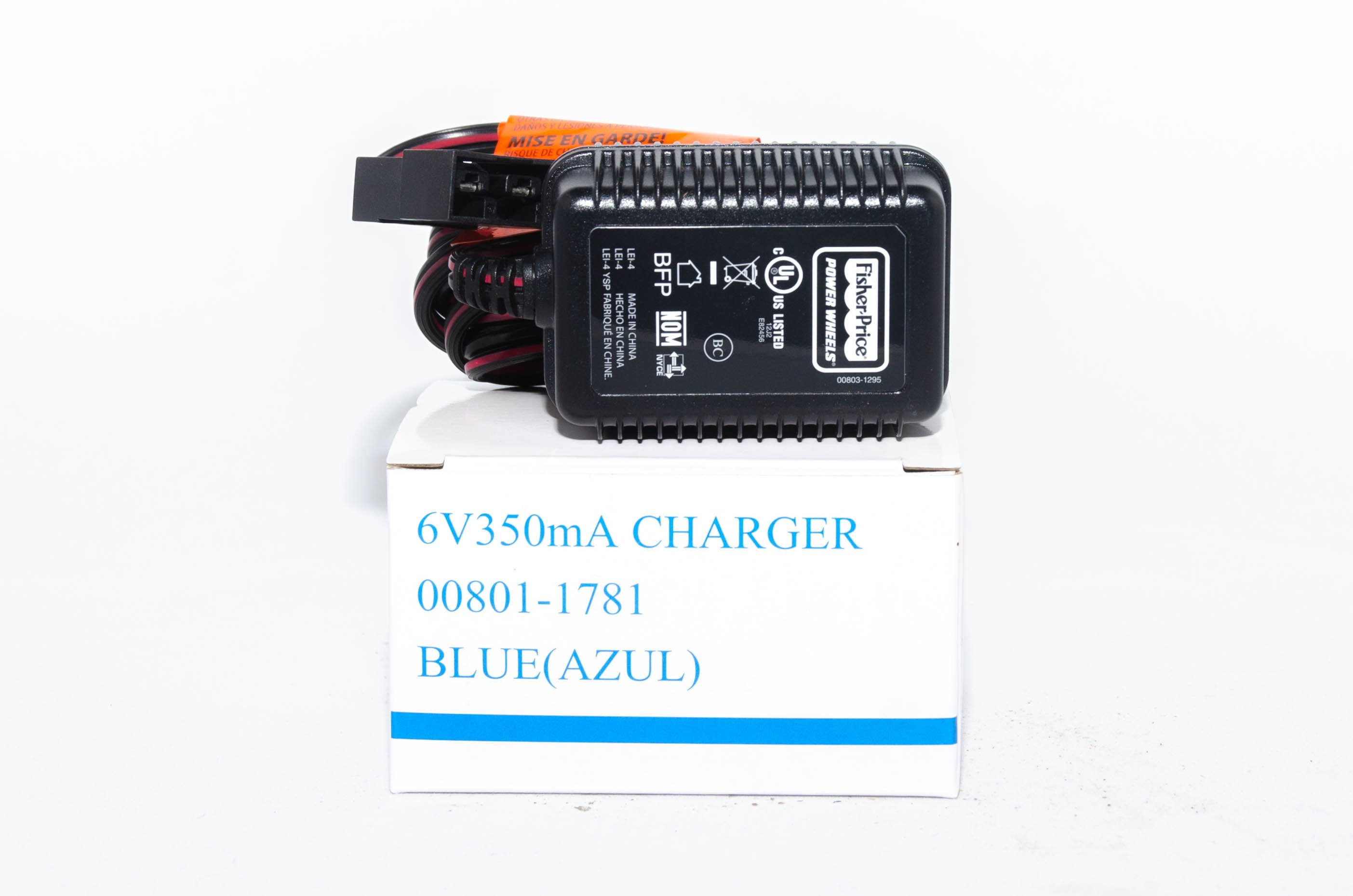 Power Wheels 00801-1781 6 Volt Battery Charger 6v 350ma for sale online 