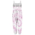 thumbnail image 5 of Penkiiy Baby Cute Summer Tie-Dye Printed Jumpsuits for Girls Kids Backless Harem Strap Romper Jumpsuit Toddler Pants 4-5 Years Pink, 5 of 5