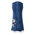 thumbnail image 3 of Birdeem Robes d'Été pour Femmes Imprimé Sans Manches Col Rond Robe Fausse Deux Pièces, 3 of 7