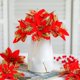 thumbnail image 2 of 24 Uds flores artificiales de nochebuena JAMW adornos navideños con clips y tallos 5,5 pulgadas, 2 of 5