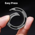 thumbnail image 6 of Outdoor Titanium Alloy Keyring Portable Backpack Hanging Rings Small Round AntiLost Key Storage Classification Rings, 6 of 11