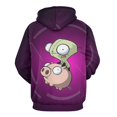 thumbnail image 3 of Invader Zim Hoodie 3D Print Pullover Hooded Long Sleeve Sweatshirts Tops Blouse with Pocket for Mens Womens, 3 of 8