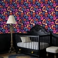 thumbnail image 4 of Retro Peel and Stick Wallpaper Modern Leopard Print Geometric Teal Orange Wall Mural 23.6in x 9.8ft Self Adhesive Removable Wall Paper Renter Friendly Wallpaper for Bedroom Dressing Room Salon, 4 of 8