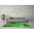 thumbnail image 3 of Ahgly Company Indoor Square Oriental Green Industrial Area Rugs, 5' Square, 3 of 4