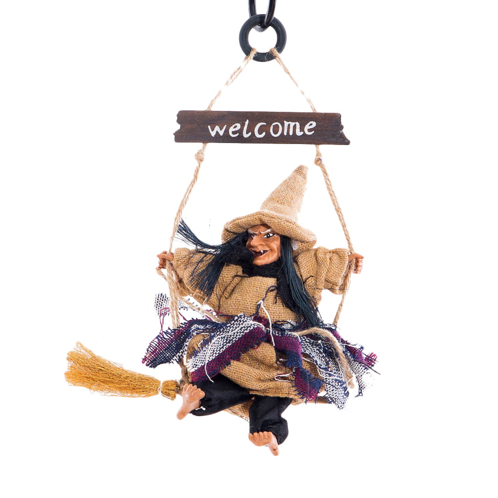 Halloween Bar Hanging Decoration Horror Scary Hanging Ghost Flying Witch Pendant 